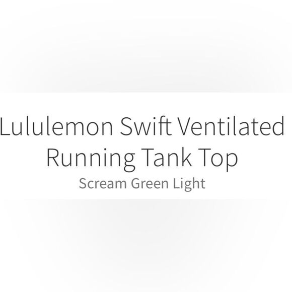Lululemon Swift Ventilated Running Tank Top Scream Green Light - Picture 7 of 10